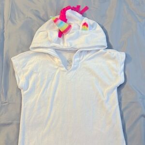 Unicorn Hooded towel/swim cover-up
